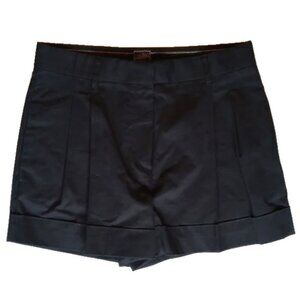 Vintage NWOT Jean Paul Gaultier Femme Pleated Cotton Blend Dress Shorts 6 Black